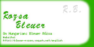rozsa bleuer business card